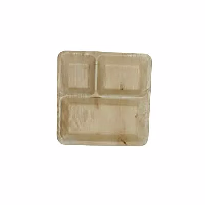 avyaja areca rectangle 3 cp plate