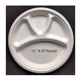 bagasse 12 inches 4 cp plates