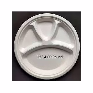 Bagasse 12 inches 4 CP Plates