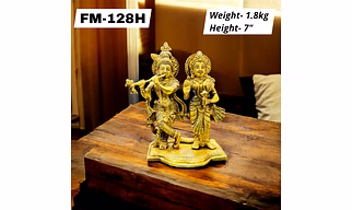 Brass beautiful radha krishna sculpture