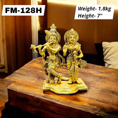 brass beautiful radha krishna sculpture