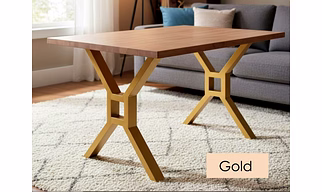 Black Metal X Frame Table Legs with Square Center, Heavy Duty Steel Base for Dining, Office or Work Desk