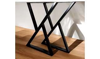 Sturdy Durable Sleek Dining Table Legs, Farmhouse Dining Room Funiture Base, Black Metal Office Desk Legs