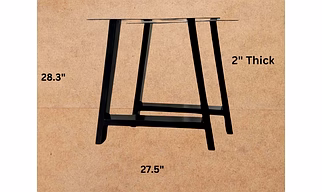 Black Metal Table Frame, Industrial A Frame Dining Table Legs, Modern Steel Desk Legs