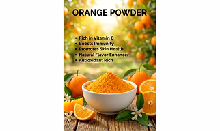 Product Name: Dehydrated Orange Botanical (Vanspati) Name: Citrus sinensis Product Forms: Slices, Rings, Dices, Granules, Powder, Peel Processing Method: Hot-Air Drying / Solar Drying / Freeze Drying