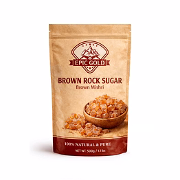 epic organic brown rock sugar (brown dhaga mishri)