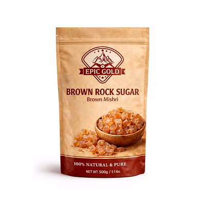 epic organic brown rock sugar (brown dhaga mishri)