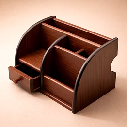 wooden organiser