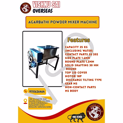 200 kg/hr detergent powder mixing machine