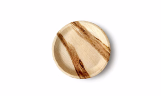 Shallow Round Areca Leaf Plate