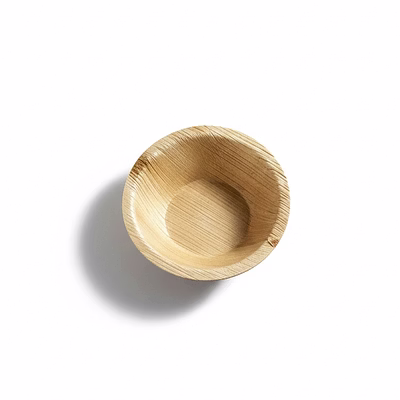 round areca leaf bowl