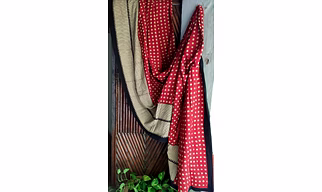 Block Print Saree Maroon & Black