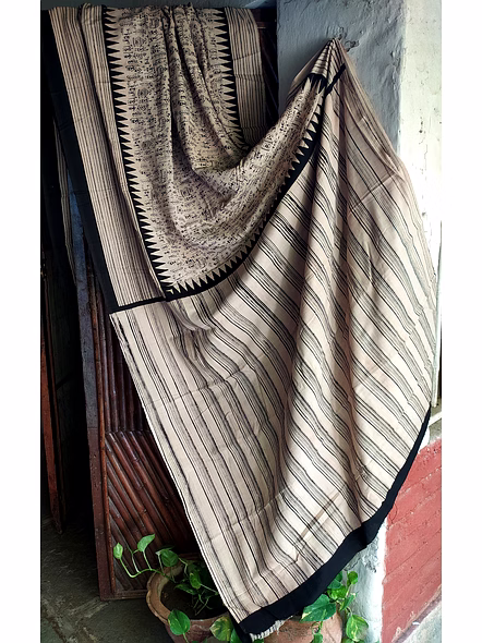 Kasim Line Saree Black