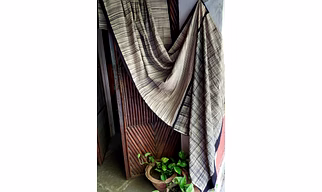 Kasim Line Saree Black