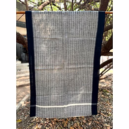 nilu weaving stole with natural indigo