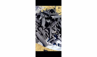 Wood charcoal and briquettes