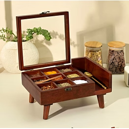 rosewood spice box (legged)