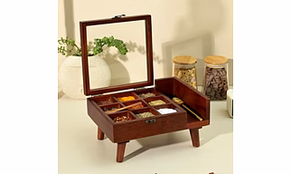 Rosewood Spice Box (Legged)