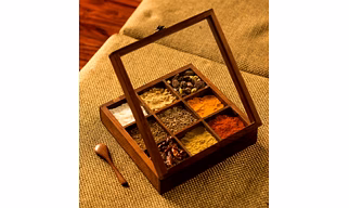 Rosewood Spice Box (Square)
