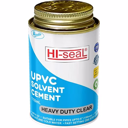 hi-seal upvc solvent cement (clear) 118ml | upvc solvent solution