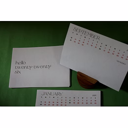 handmade paper calendar