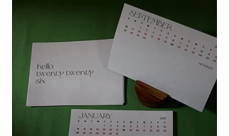 Handmade Paper Calendar