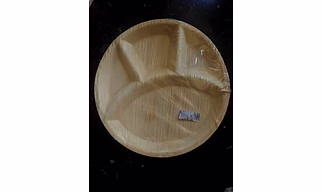 Areca palm leaf round 4CP - 12 inch