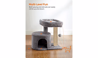 Furrlovers Hanging Ball Grey Cat Tree 16no