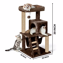 85 furrlovers plush fabric kitten cat tree