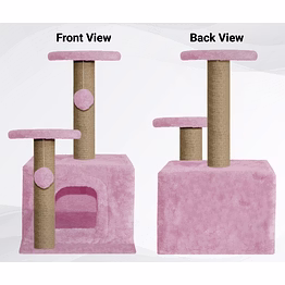 soft fur activity cat tree - natural sisal rope, condo with sisal scratching post, hanging ball toys for cats and kittens (height 26 inch) (green)
