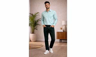 100% Cotton RFD Denim Jeans bottle, green