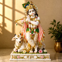 krishna marble god statues