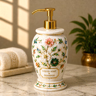 marble liquid soap & shampoo dispenser