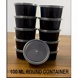round injuction molding conatiner with lid