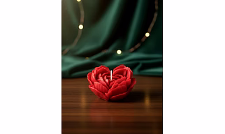 Luxury Rose Flower Soy Wax Scented Candle – Handmade Romantic Decorative Aroma Candle for Home Décor & Gifting