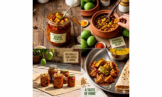 Homemade Authentic Gujarati Pickles - Traditional Handcrafted Achar, Rich Homemade Taste, No Preservatives, Pure Ingredients, Classic Indian Flavors for Every Meal
