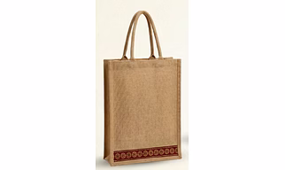 Elegant Jute Gift Bag – Classic Maroon Border Series