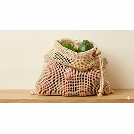 premium mesh reusable produce bags