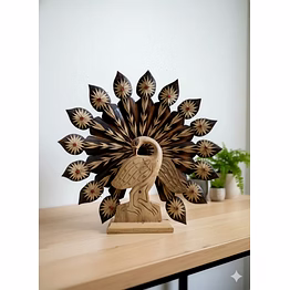 bamboo peacock table stand (8 inch)