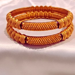traditional gold finish designer bangles set for women | ethnic indian bridal & festive jewellery