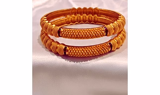 Traditional Gold Finish Designer Bangles Set for Women | Ethnic Indian Bridal & Festive Jewellery