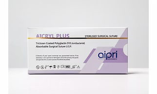 AP2382AB - AICRYL PLUS (Polyglactin 910, Triclosan Coated Antibacterial USP 2 0, 90cm 1/2C Reverse Cutting 40mm Needle