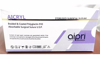 AP2347DA/180N AP2347DA/180N - Polyglactin 910 Violet USP 1, 180cm 1/2C Round  Body 50mm / Taper cutting 40mm DA Needle