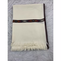 men wool blend kullu border shawl 50w x 100l