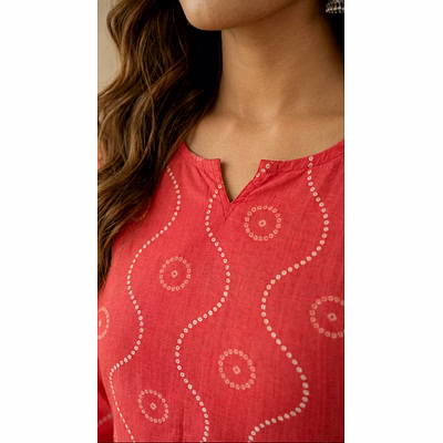 100% pure cotton peplum style kurti