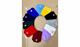 Polyester Mars Fabric Collared T-Shirt