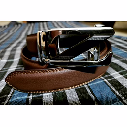 automatic buckle leather belt