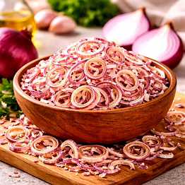 red onion/pink onion slices