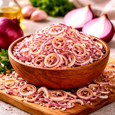 red onion/pink onion slices
