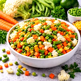 mixed vegetables cuts